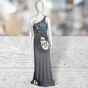 Tiffany Skull & Rose Formal Gown